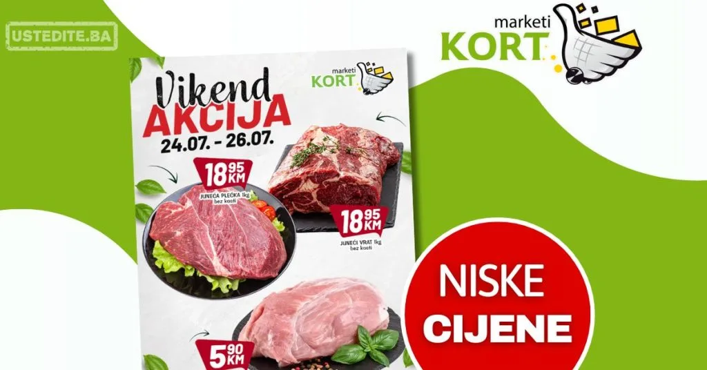 Kort vikend akcija 24-26.7.2026.