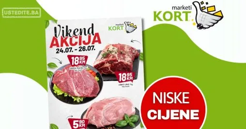 Kort vikend akcija 24-26.7.2026.