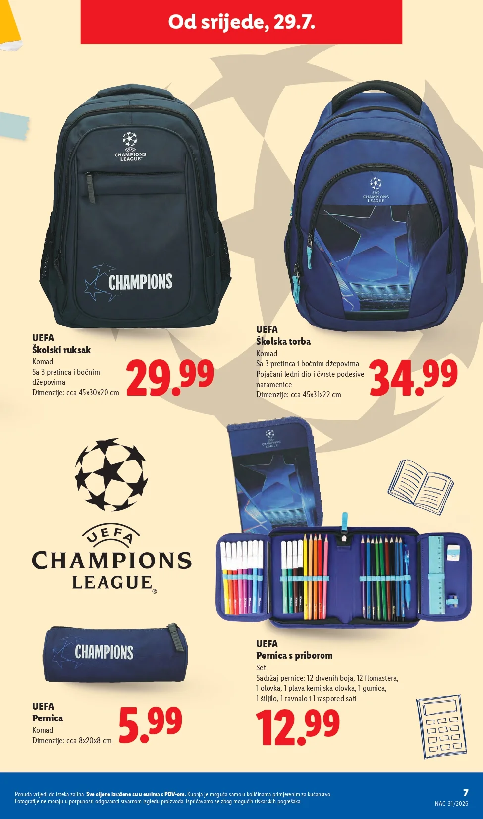 Lidl katalog HRVATSKA/SVE ZA ŠKOLU 29.7.2026. do isteka zaliha - str. 7