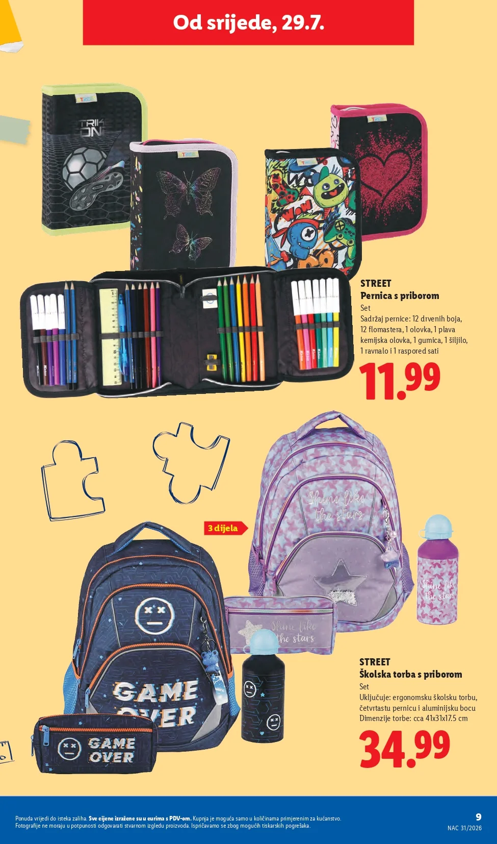 Lidl katalog HRVATSKA/SVE ZA ŠKOLU 29.7.2026. do isteka zaliha - str. 9
