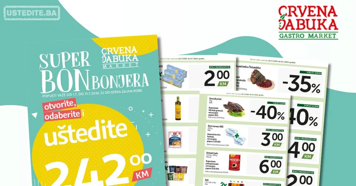 Crvena jabuka katalog SUPER BONBONJERA 1-31.7.2026.