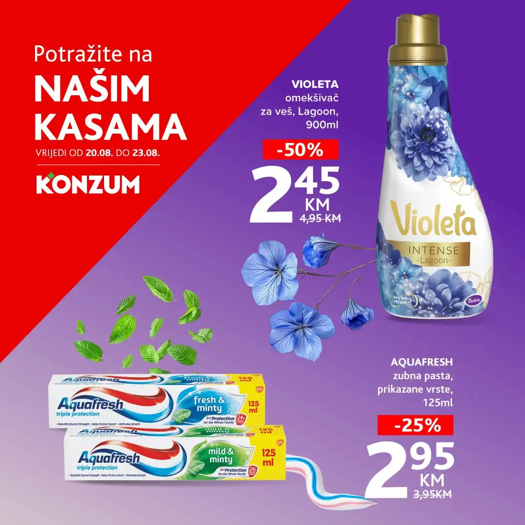 Konzum AKCIJA NA KASAMA 20-23.8.2026. - str. 1