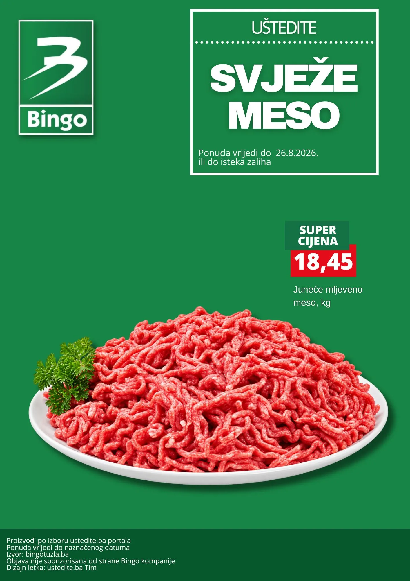 Bingo akcija MESNICA - sniženje do 26.8.2026. - str. 1
