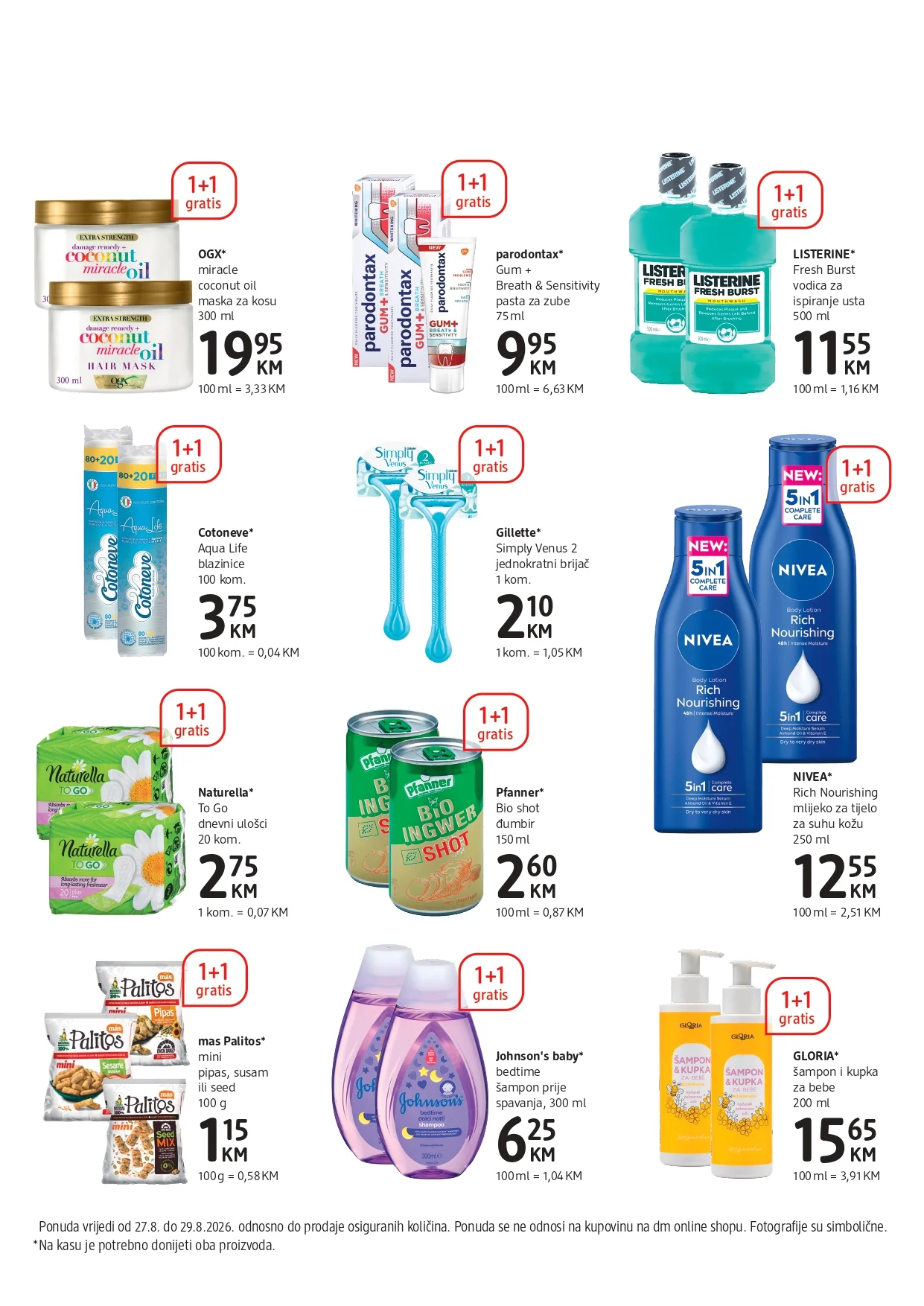 dm katalog SVE 1+1 GRATIS 27-29.8.2026. - str. 2