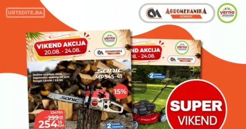 Verno by Agromehanika vikend akcija 20-24.8.2026.