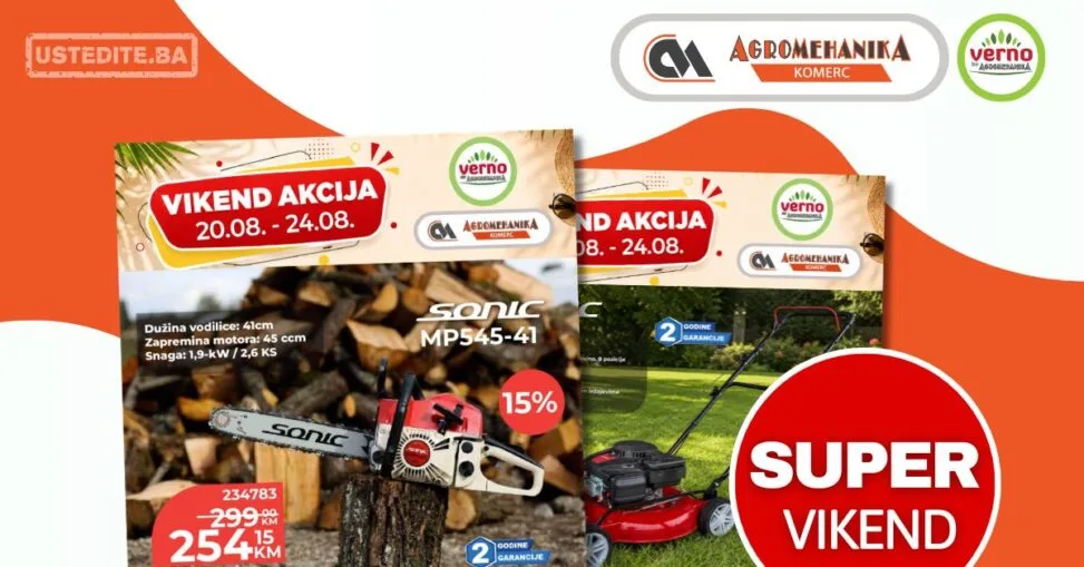 Verno by Agromehanika vikend akcija 20-24.8.2026.