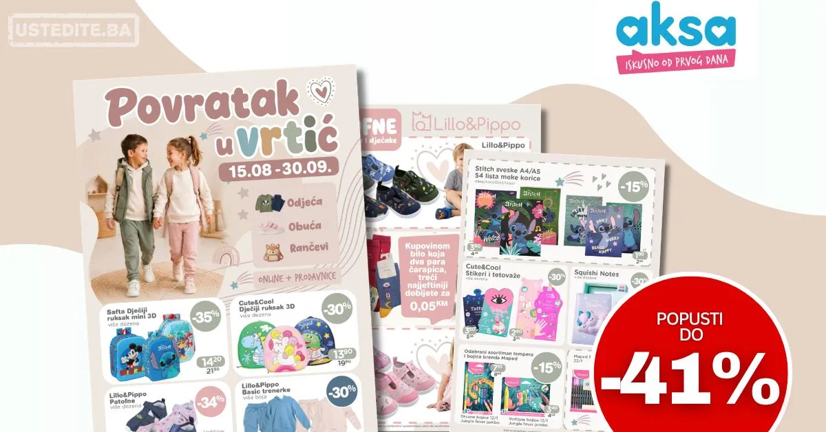 Aksa katalog POVRATAK U VRTIĆ 15.8-30.9.2026.