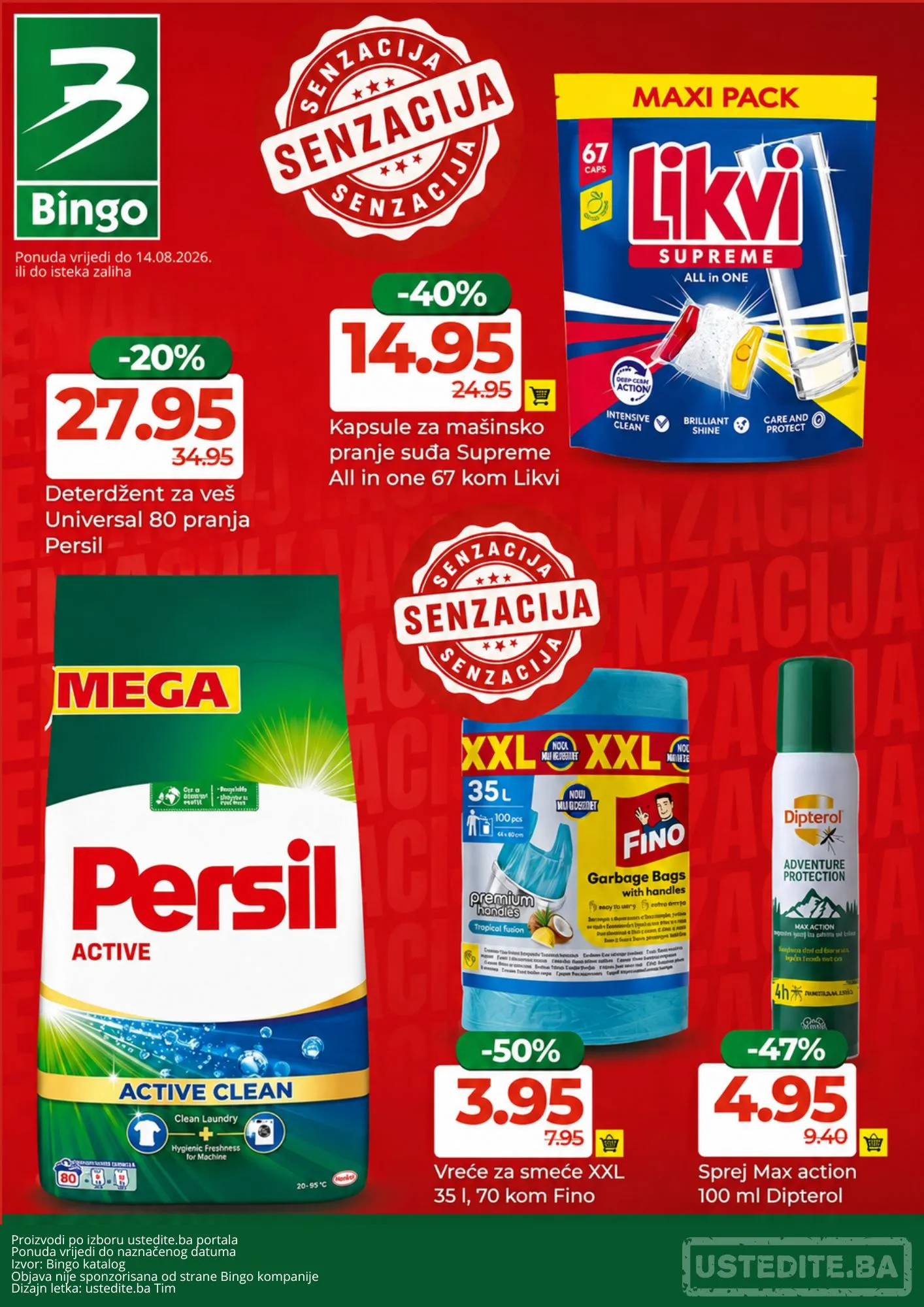 Bingo SENZACIONALNE CIJENE - akcija do 16.8.2026. - str. 1