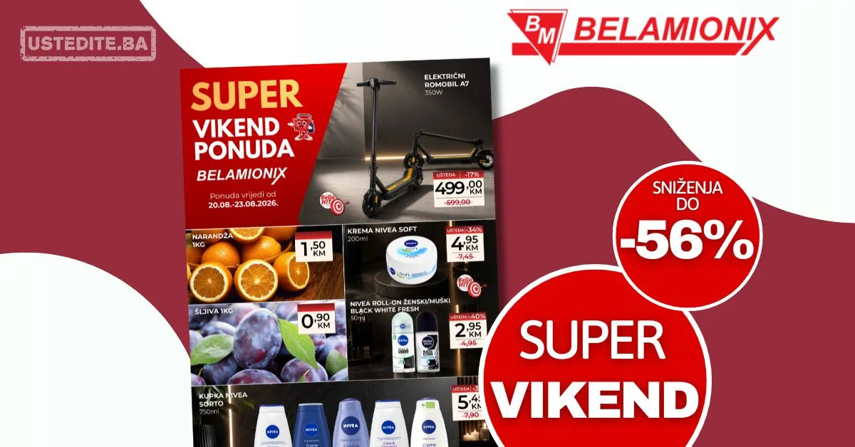 Belamionix vikend akcija 20-23.8.2026.