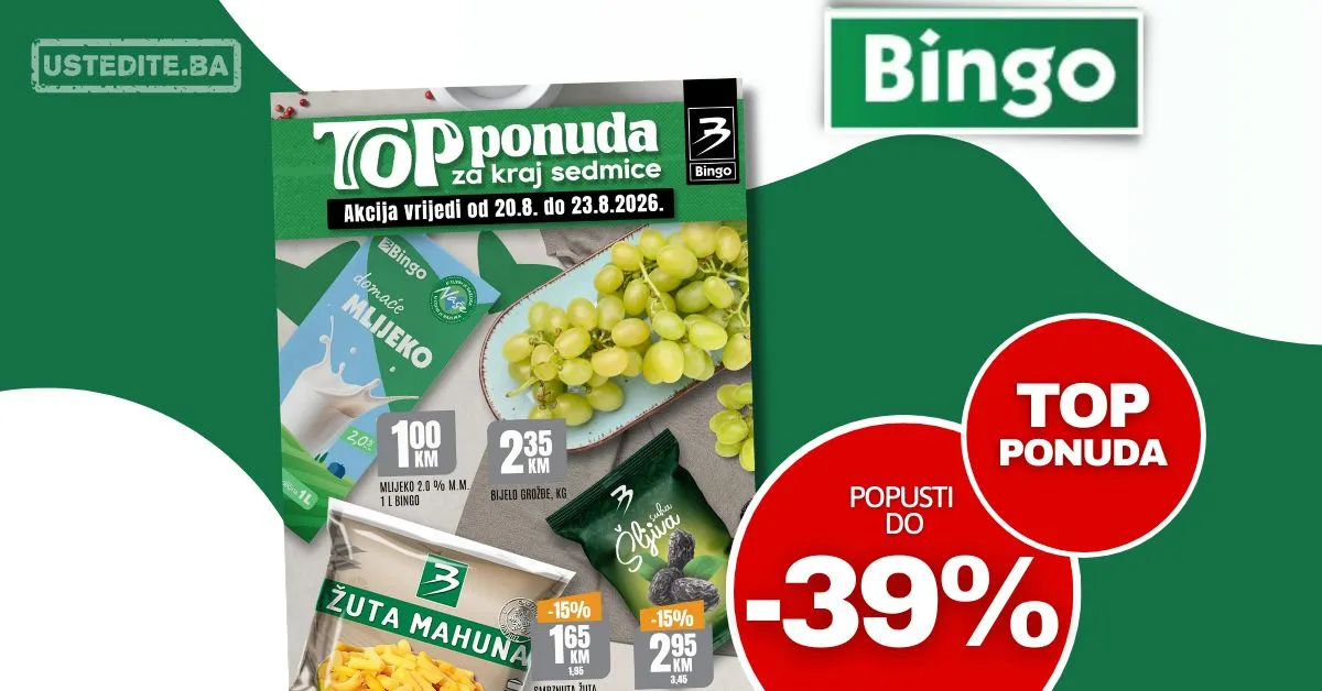 Bingo vikend akcija 20-23.8.2026.