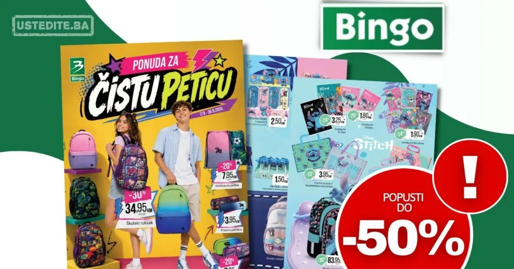 Bingo katalog PONUDA ZA ČISTU PETICU 17.8-30.9.2026.