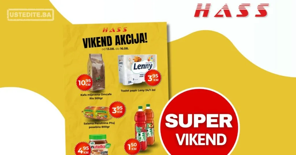 Hass komerc Zenica vikend akcija 13-16.8.2026.