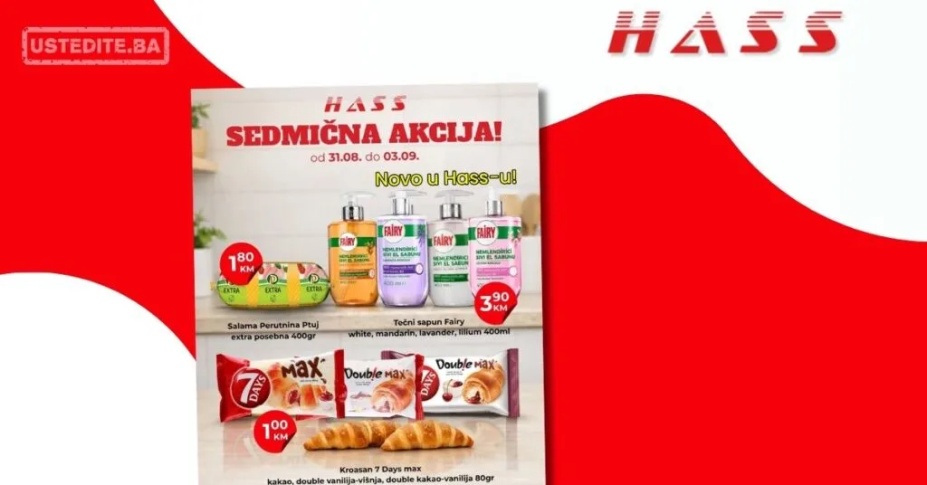 Hass komerc Zenica SEDMIČNA AKCIJA 31.8-3.9.2026.