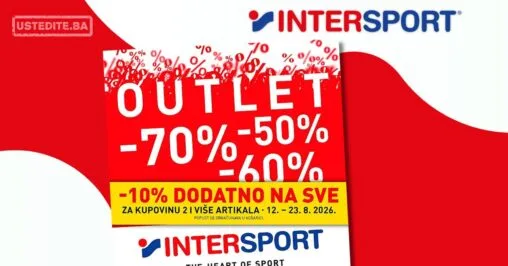 Intersport OUTLET - Dodatno sniženje na SVE 12-23.8.2026.