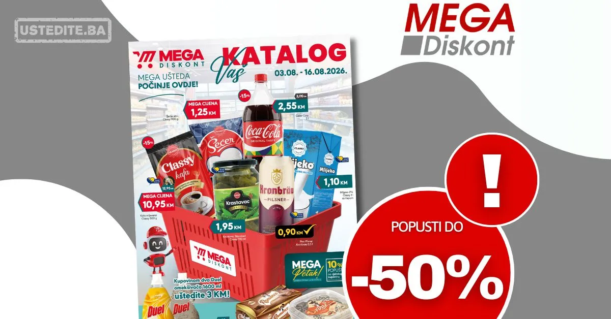 Mega Diskont katalog 3-16.8.2026.