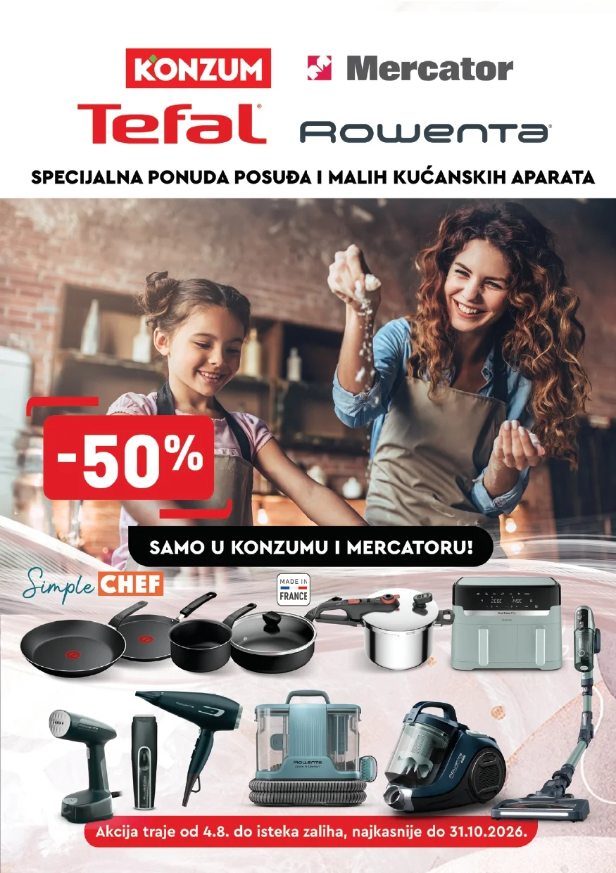 Konzum katalog TEFAL & ROWENTA 4.8-31.10.2026. - str. 1