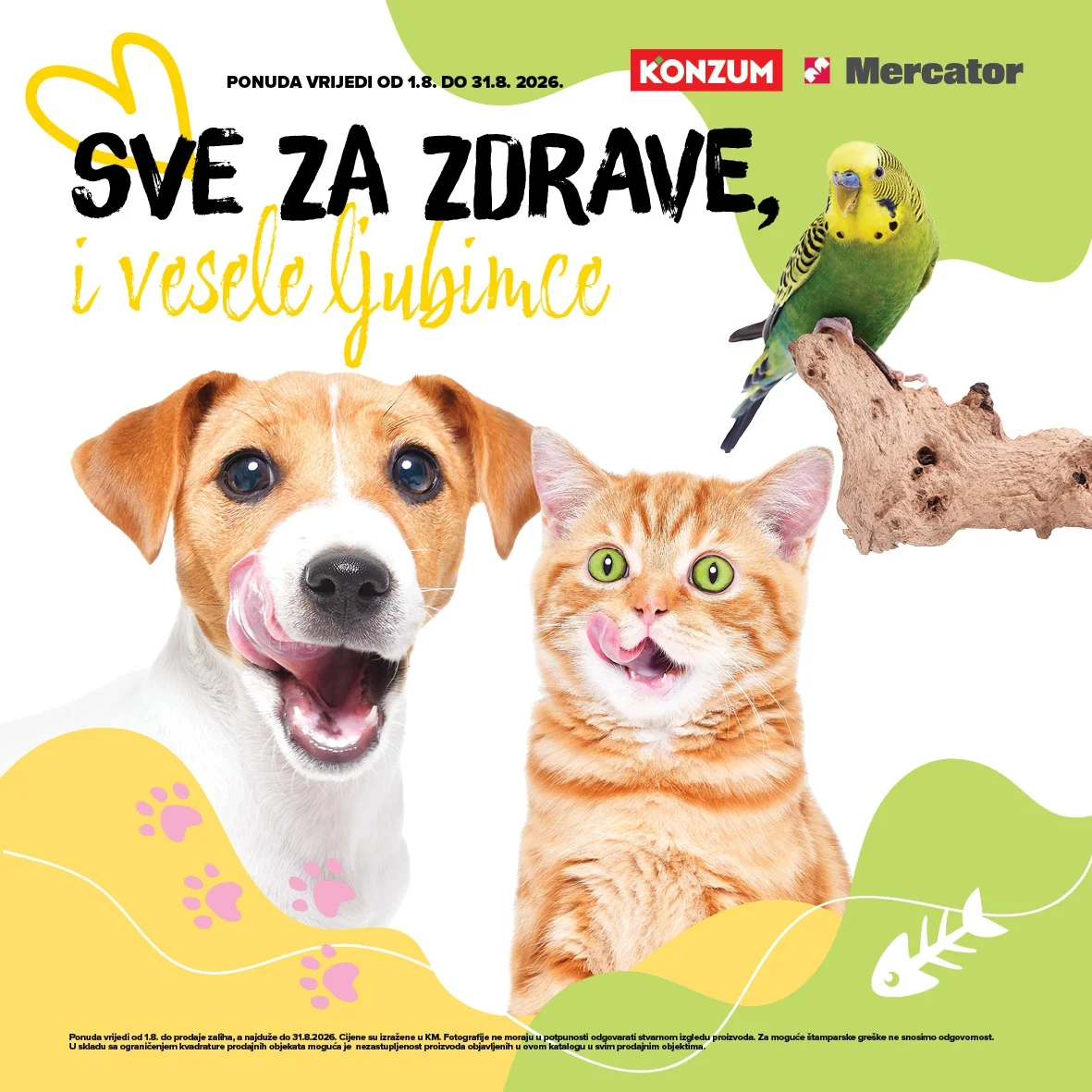 Konzum katalog KUĆNI LJUBIMCI 1-31.8.2026. - str. 1