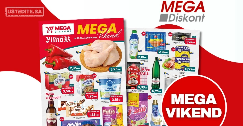 Mega Diskont vikend akcija 27-30.8.2026.