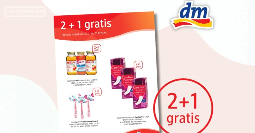 dm 2+1 GRATIS 29.7-11.8.2026