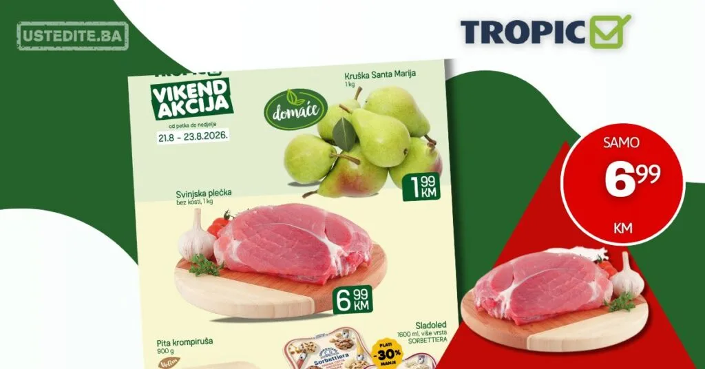 Tropic vikend akcija 21-23.8.2026.