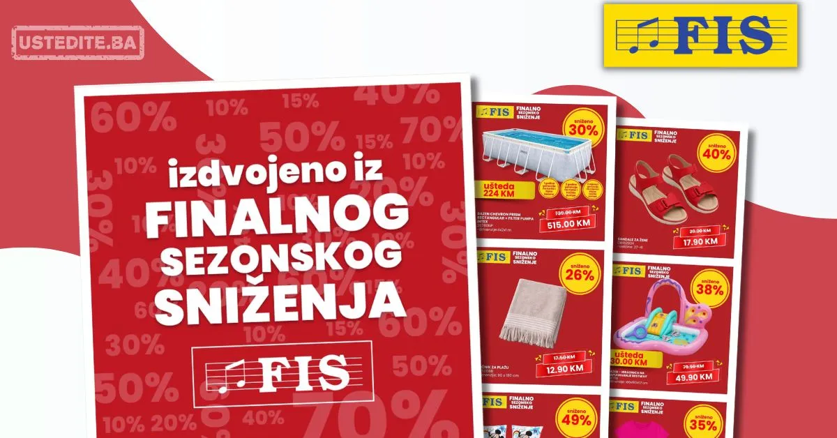 Fis SNIŽENJE DO 50% – august 2026.