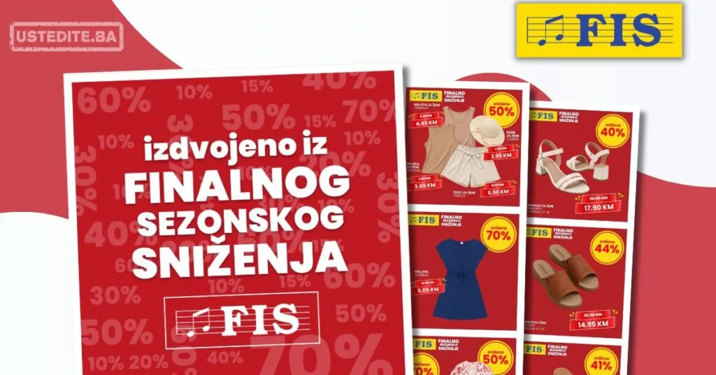 Fis SNIŽENJE DO 70% – august 2026.