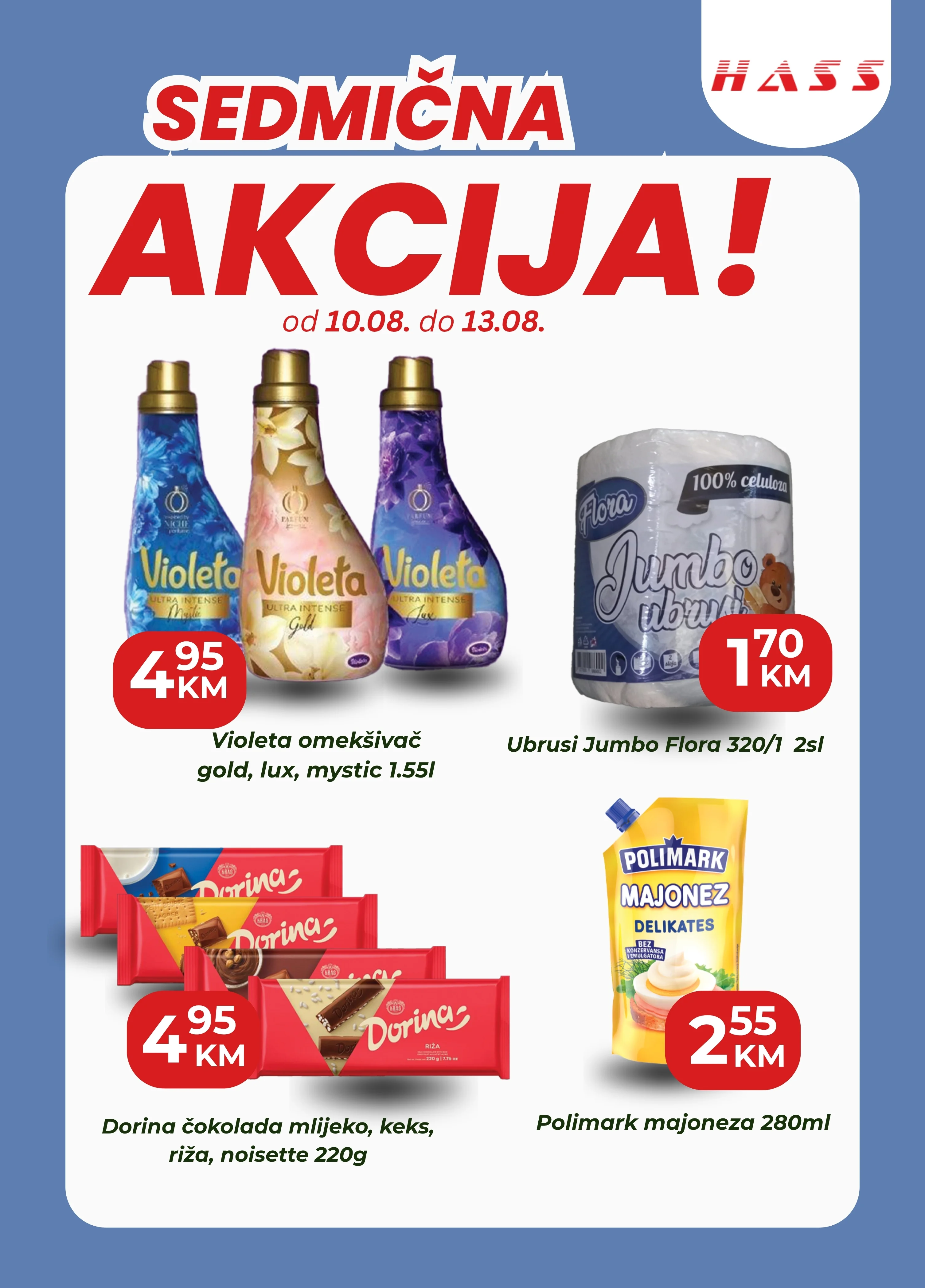 Hass komerc Zenica SEDMIČNA AKCIJA 10-13.8.2026. - str. 1