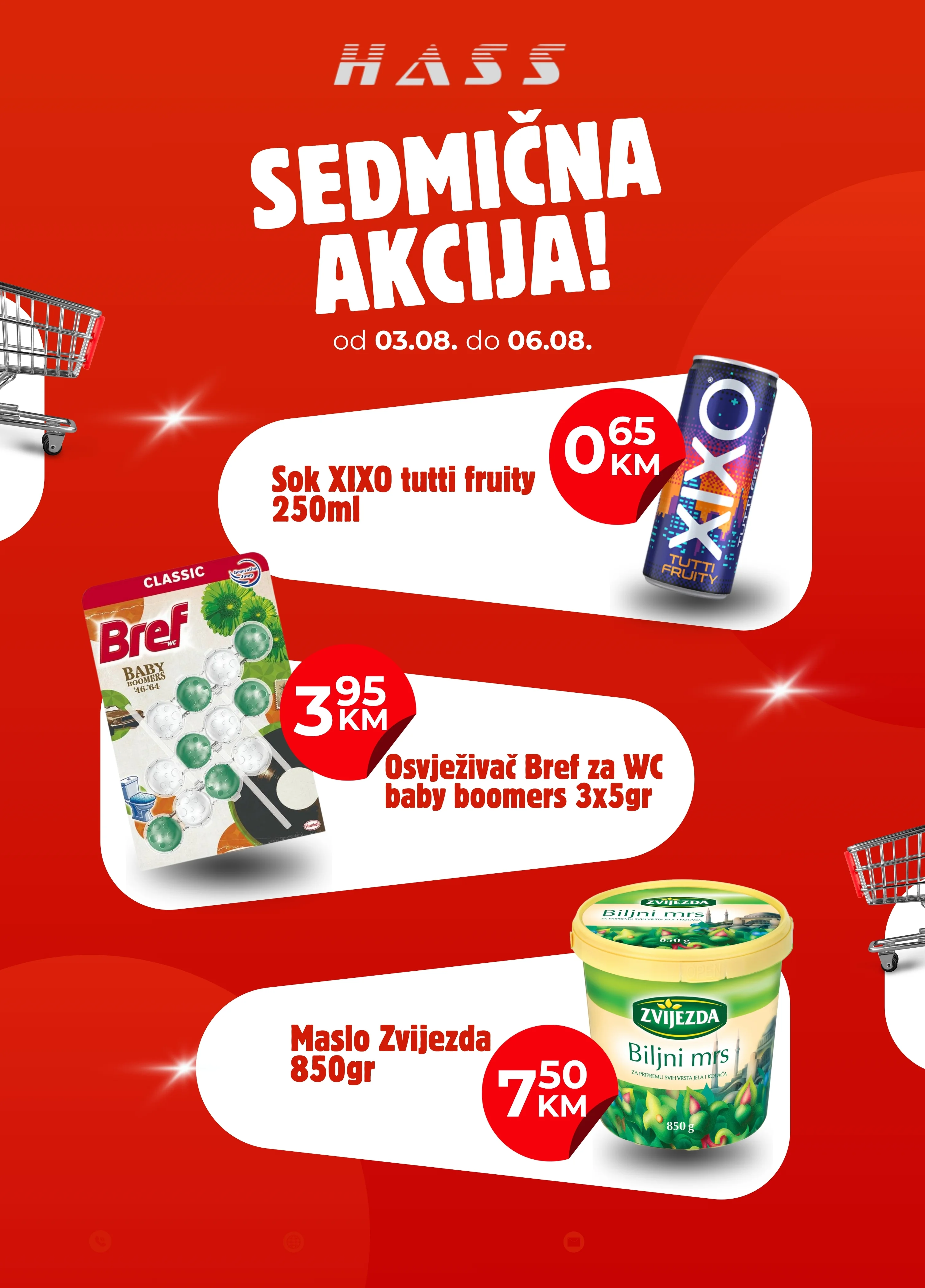 Hass komerc Zenica SEDMIČNA AKCIJA 3-6.8.2026. - str. 1