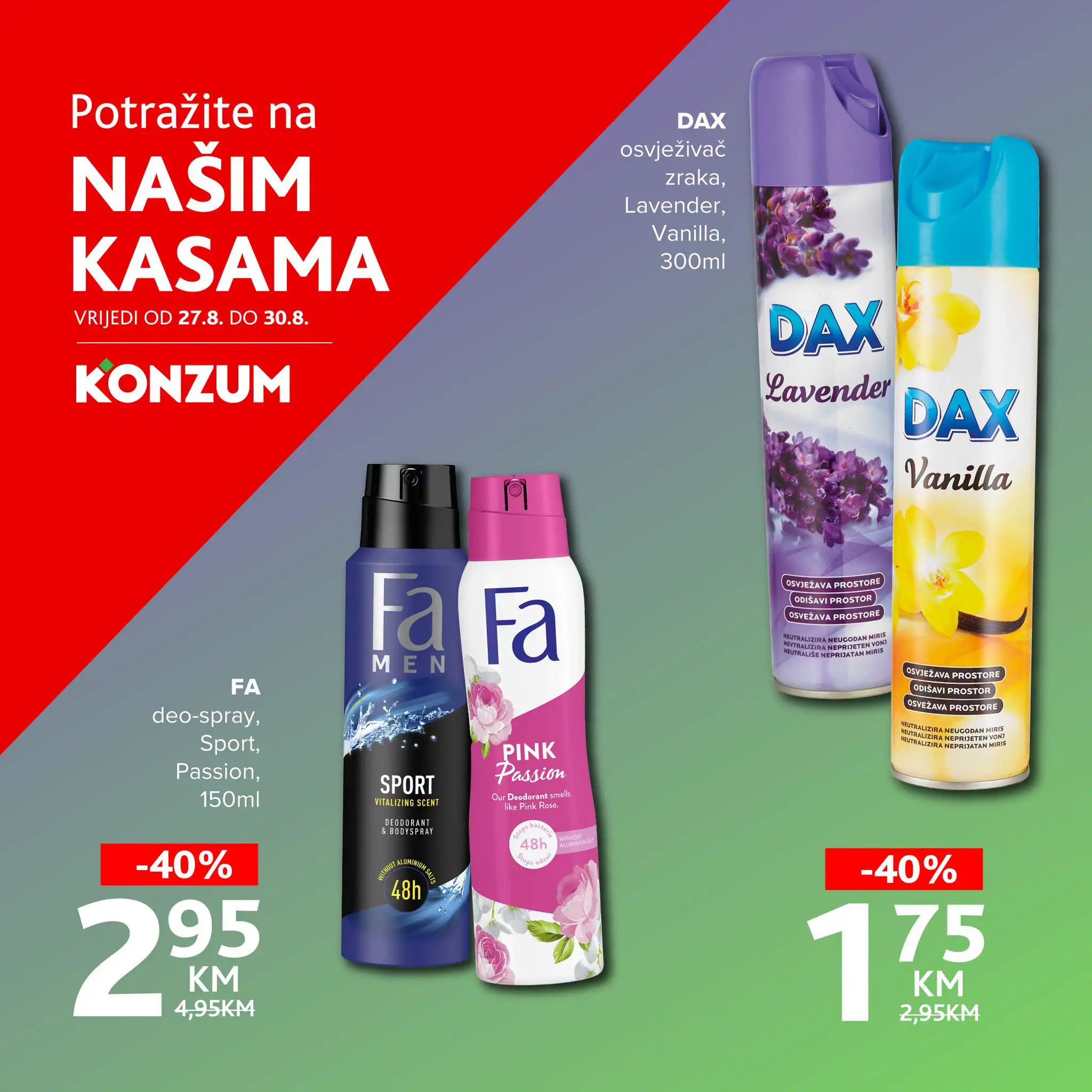Konzum AKCIJA NA KASAMA 27-30.8.2026. - str. 1