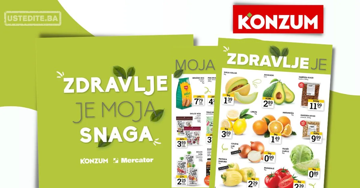 Konzum ZDRAVE NAMIRNICE 11-17.8.2026.