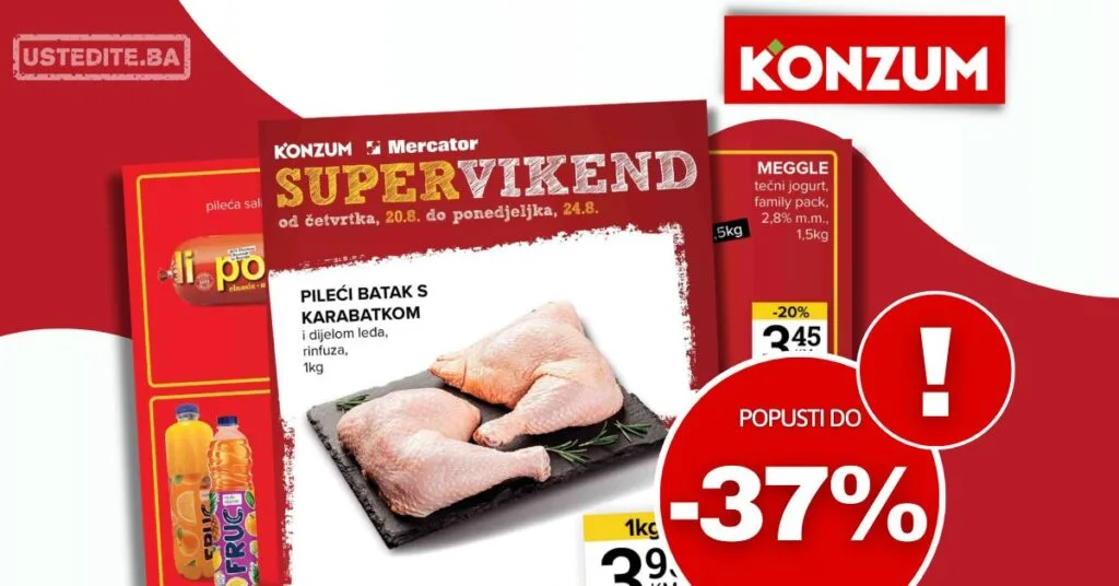 Konzum vikend akcija 20-24.8.2026.