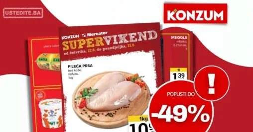 Konzum vikend akcija 27-31.8.2026.