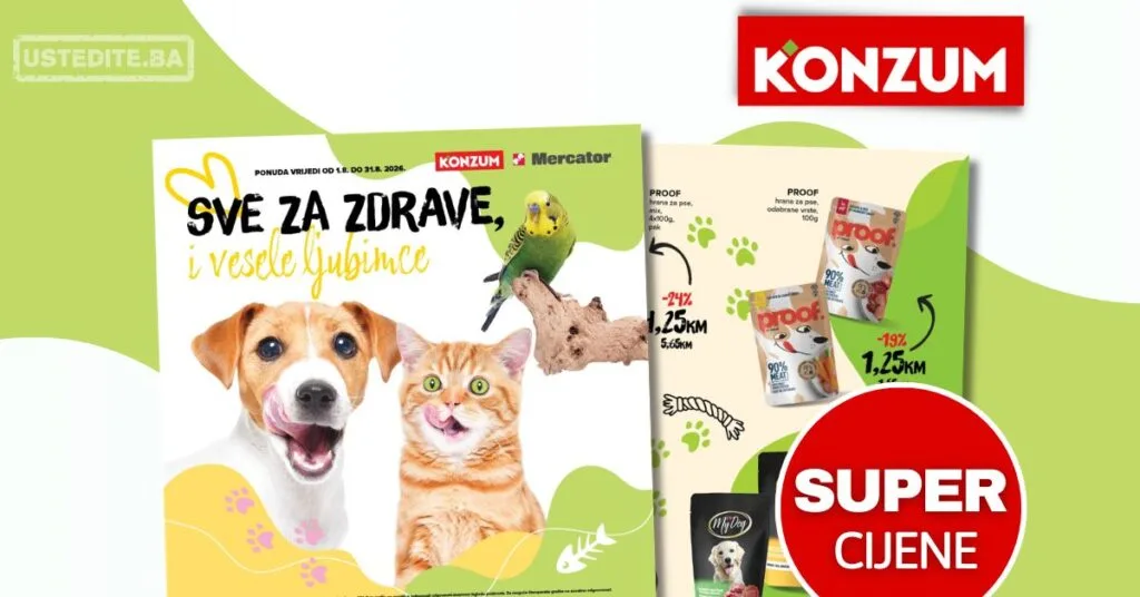 Konzum katalog KUĆNI LJUBIMCI 1-31.8.2026.