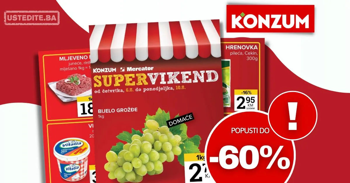 Konzum vikend akcija 6-10.8.2026.