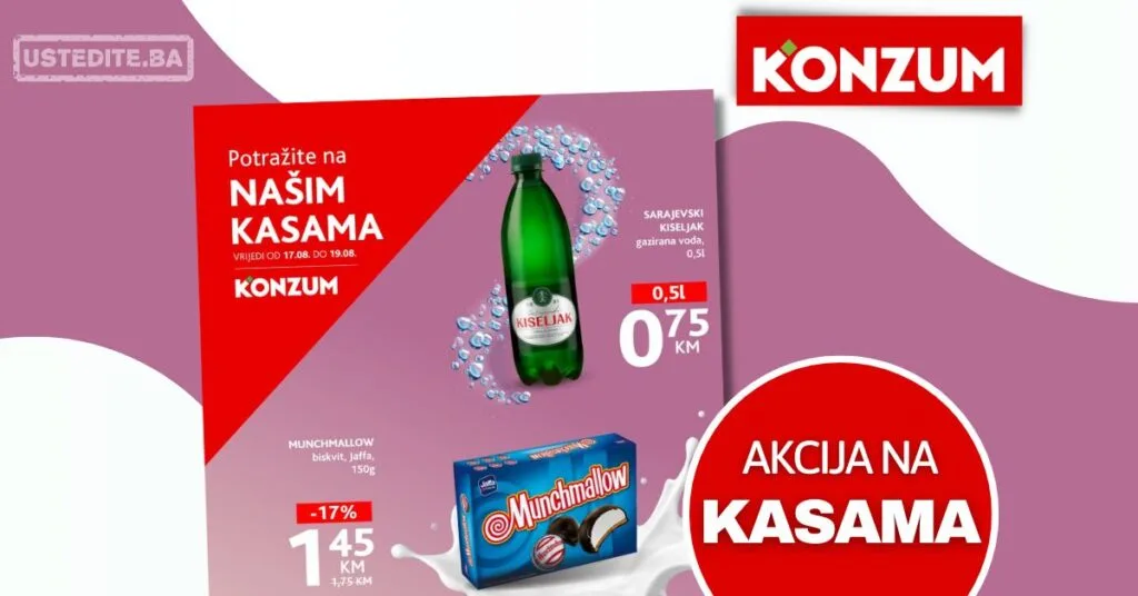 Konzum AKCIJA NA KASAMA 17-19.8.2026.