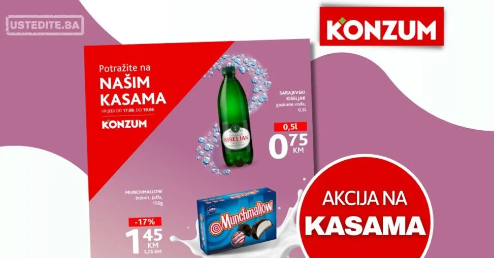 Konzum AKCIJA NA KASAMA 17-19.8.2026.