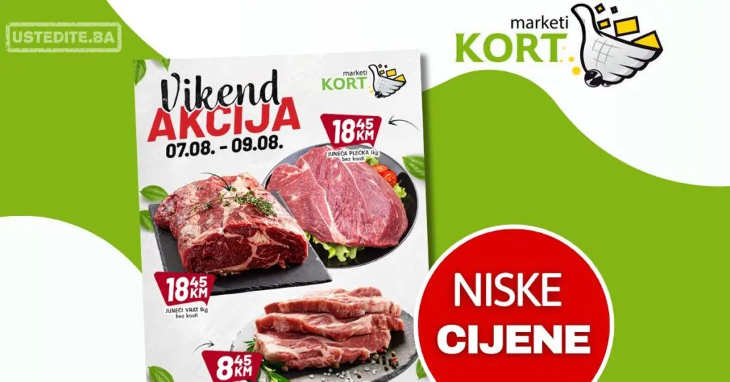 Kort vikend akcija 7-9.8.2026.