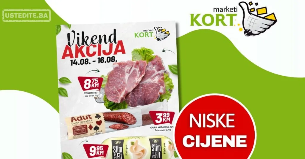 Kort vikend akcija 14-16.8.2026.