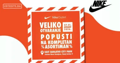 NIKE OUTLET – veliko otvaranje i popusti na kompletan asortiman 27–31.8.2026. - str. 1