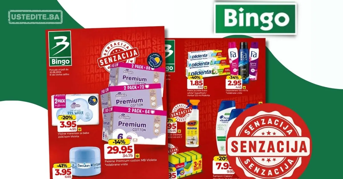 Bingo SENZACIONALNE CIJENE - akcija do 30.8.2026. - str. 1
