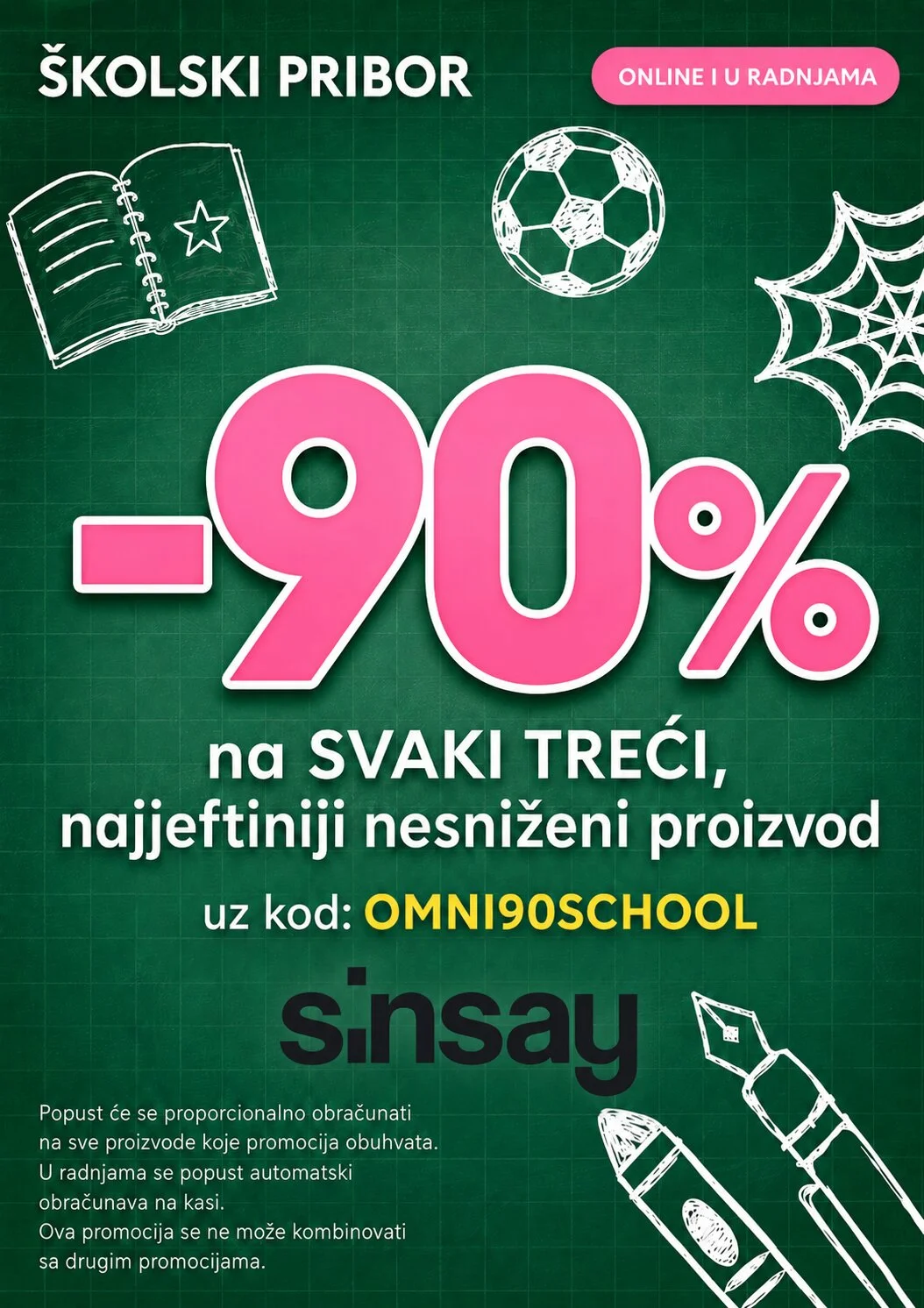 Sinsay ima veliku akciju za školu: čak -90% na svaki treći proizvod - str. 1