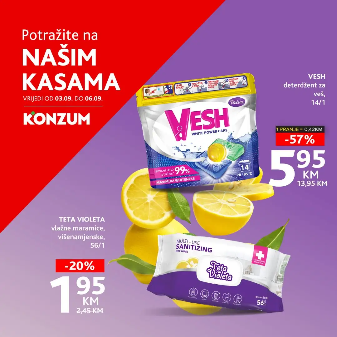 Konzum AKCIJA NA KASAMA 3-6.9.2026. - str. 1
