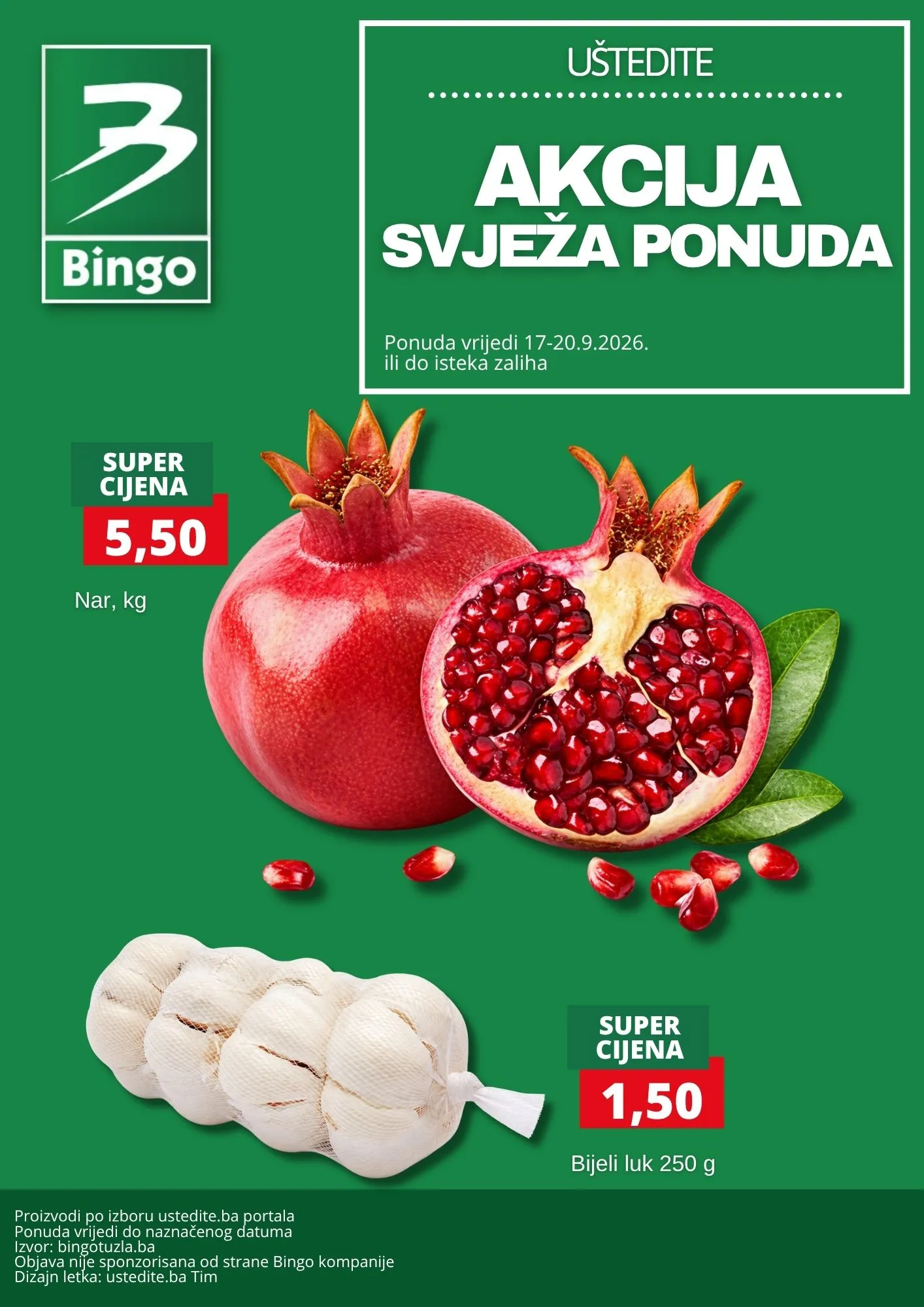 Bingo akcija SVJEŽA PONUDA 17-20.9.2026. - str. 1