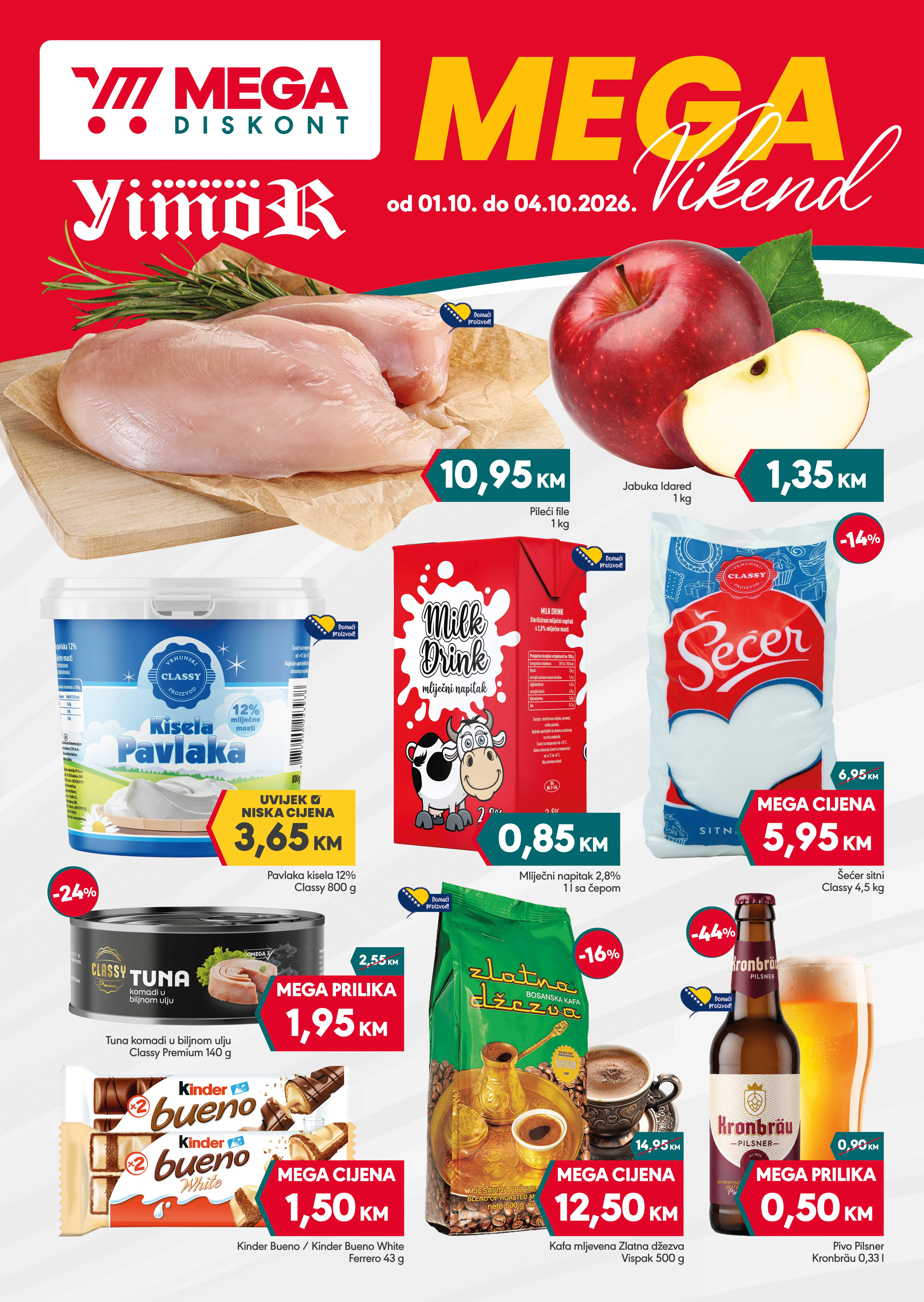 Mega Diskont vikend akcija 1-4.10.2026. - str. 1