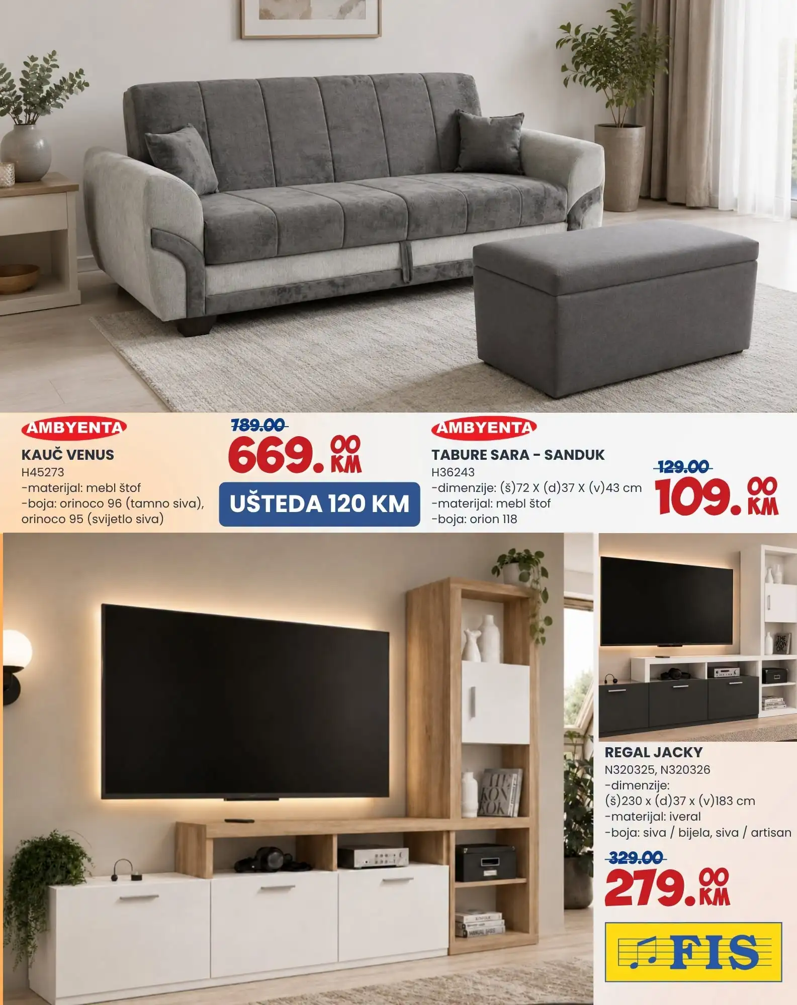 Fis katalog NAMJEŠTAJ - Super cijene za uređenje doma | 7-27.9.2026. - str. 6
