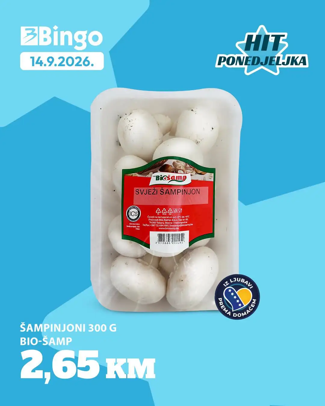 Bingo CIJENA DANA 14.9.2026. - str. 1
