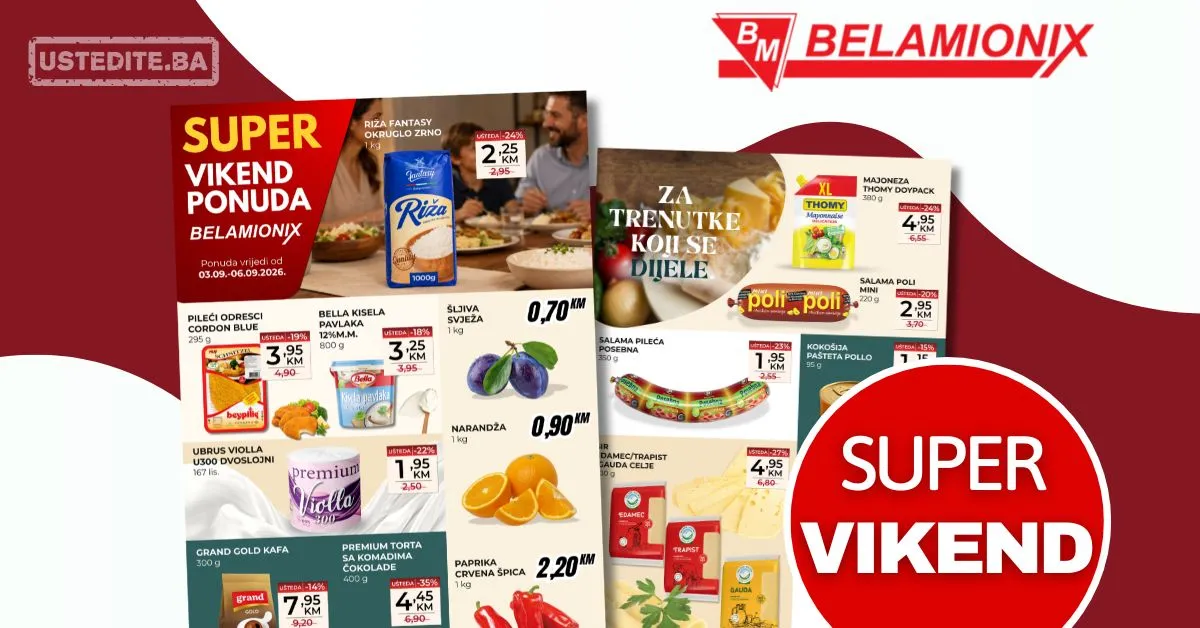 Belamionix vikend akcija 3-6.9.2026.