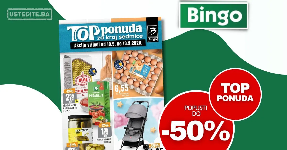 Bingo vikend akcija 10-13.9.2026.
