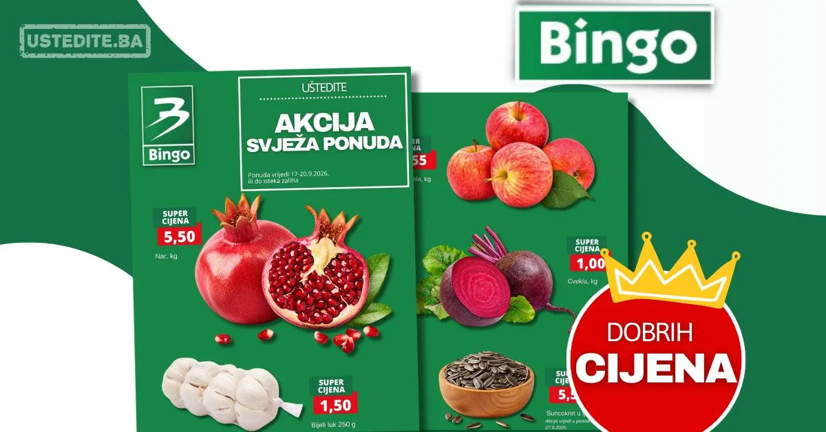 Bingo akcija SVJEŽA PONUDA 17-20.9.2026. - str. 1