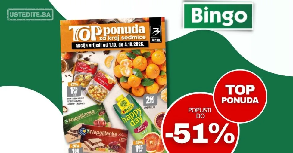 Bingo vikend akcija 1-4.10.2026.
